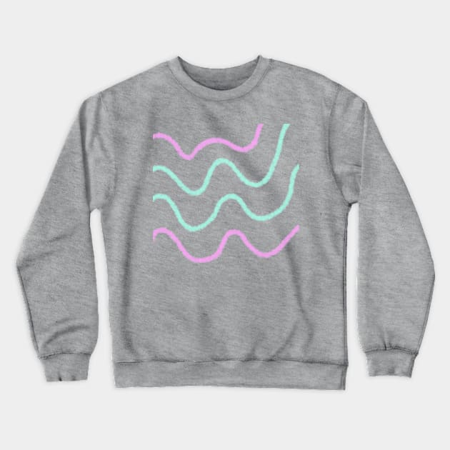 Colorful watercolor lines abstract art Crewneck Sweatshirt by Artistic_st